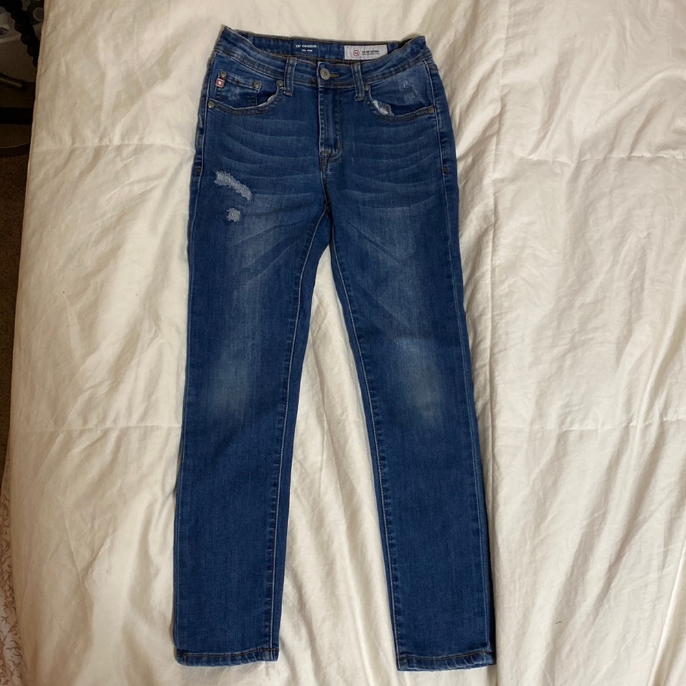 Boys AG The Kingston Slim Skinny Distressed Jeans - Size 10